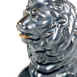 Art Deco laikotarpio keramikinė Meissen gulinčio liūto statula 29x10x17 cm