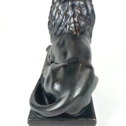 Art Deco laikotarpio keramikinė Meissen gulinčio liūto statula 29x10x17 cm