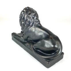 Art Deco laikotarpio keramikinė Meissen gulinčio liūto statula 29x10x17 cm