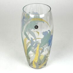 Stiklinė Rosenthal vaza su gėlių atvaizdais 12x12x26,5 cm