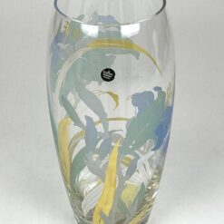 Stiklinė Rosenthal vaza su gėlių atvaizdais 12x12x26,5 cm