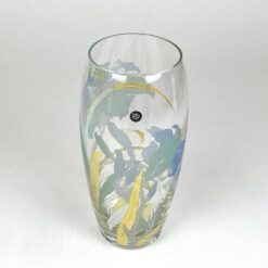 Stiklinė Rosenthal vaza su gėlių atvaizdais 12x12x26,5 cm