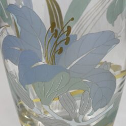 Stiklinė Rosenthal vaza su gėlių atvaizdais 12x12x26,5 cm