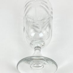 Senovinė angliška krištolinė vaza su palmių motyvais 10,5×10,5×23,5 cm