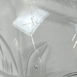 Senovinė angliška krištolinė vaza su palmių motyvais 10,5×10,5×23,5 cm