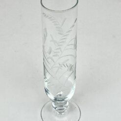 Krištolinė vaza su augalų motyvais 7x7x23,5 cm