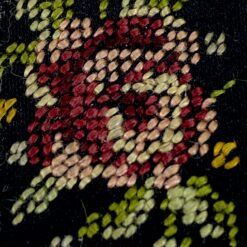 Plastikinės kelioninės šukos su žalvario dėklu, siuvinėta apdaila 11×2,5×1 cm