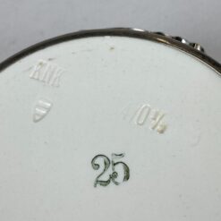 Porcelianinės lėkštutės su metalo apvadais 3 vnt. kompl. 9,5×9,5×1,5 cm