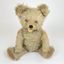 Vintažinis pliušinis meškinas reguliuojamomis galūnėmis 15x28x46 cm