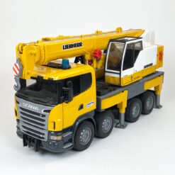 Žaislinis vokiškas "Bruder" kranas Scania Liebherr 1:16 62x18,5x27 cm