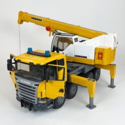 Žaislinis vokiškas “Bruder” kranas Scania Liebherr 1:16 62×18,5×27 cm