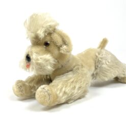 Vintažinis “Steiff” pliušinis pudelis reguliuojamomis galūnėmis 21x9x22 cm