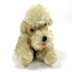 Vintažinis “Steiff” pliušinis pudelis reguliuojamomis galūnėmis 21x9x22 cm