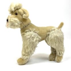 Vintažinis “Steiff” pliušinis pudelis reguliuojamomis galūnėmis 21x9x22 cm