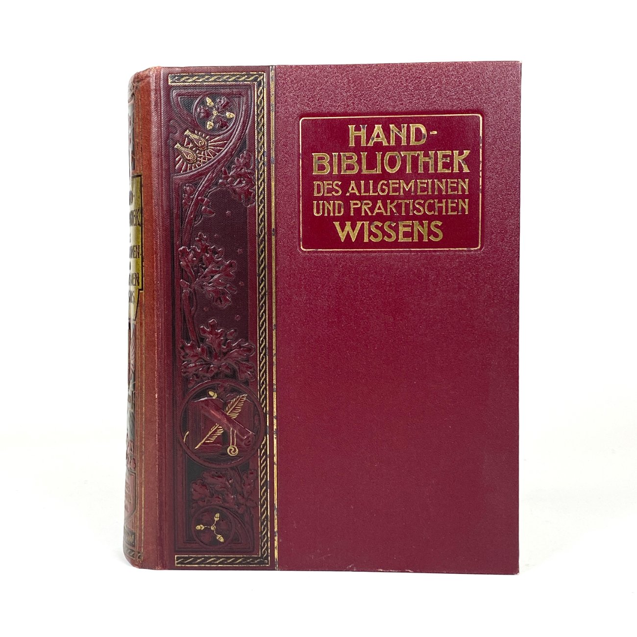 HN2086-knygos-0 Emanuel Müller-Baden knyga vokiečių kalba “Hand-Bibliothek des allgemeinen und praktischen Wissens” 7×20,5×26,5 cm