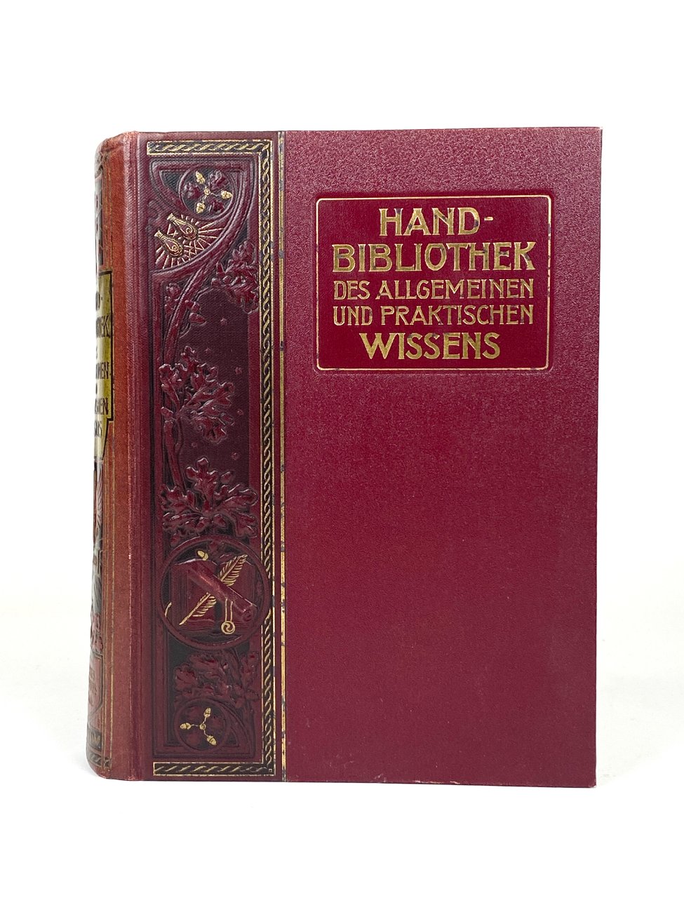 HN2086-knygos-1 Emanuel Müller-Baden knyga vokiečių kalba “Hand-Bibliothek des allgemeinen und praktischen Wissens” 7×20,5×26,5 cm