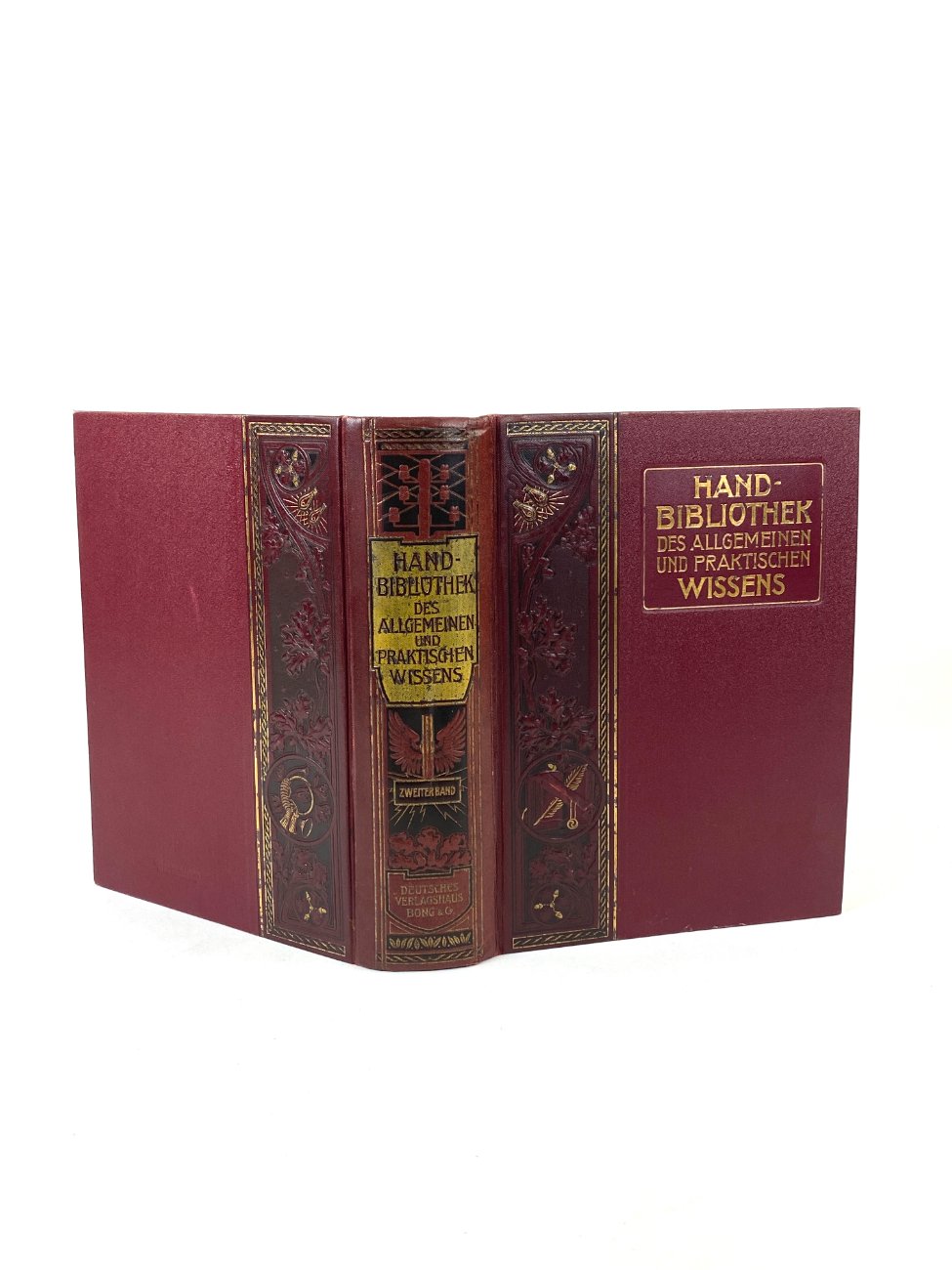 HN2086-knygos-3 Emanuel Müller-Baden knyga vokiečių kalba “Hand-Bibliothek des allgemeinen und praktischen Wissens” 7×20,5×26,5 cm