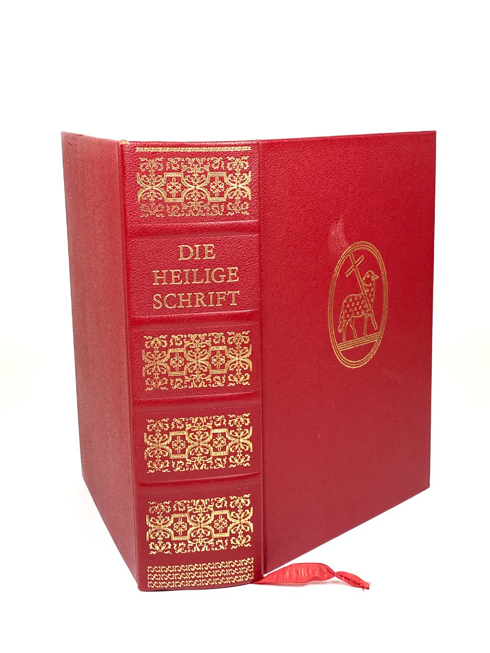 HN2091-knygos-3 Leidyklos Mengis & Sticher Šventasis Raštas vokiečių kalba “Die Heilige Schrift” 9x23x30 cm