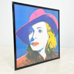 Andy Warhol darbo "Ingrid Bergman With Hat" printas medžio rėme su stiklu 2x102,5x102,5 cm