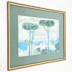 Max Peiffer Watenphul darbo printas mediniame rėme su stiklu 2x68x53 cm