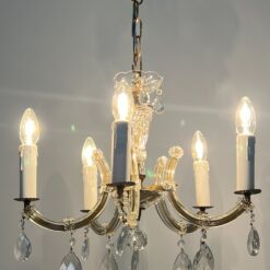 Pakabinamas Richard Essig penkių šakų krištolinis sietynas 45x45x68 cm