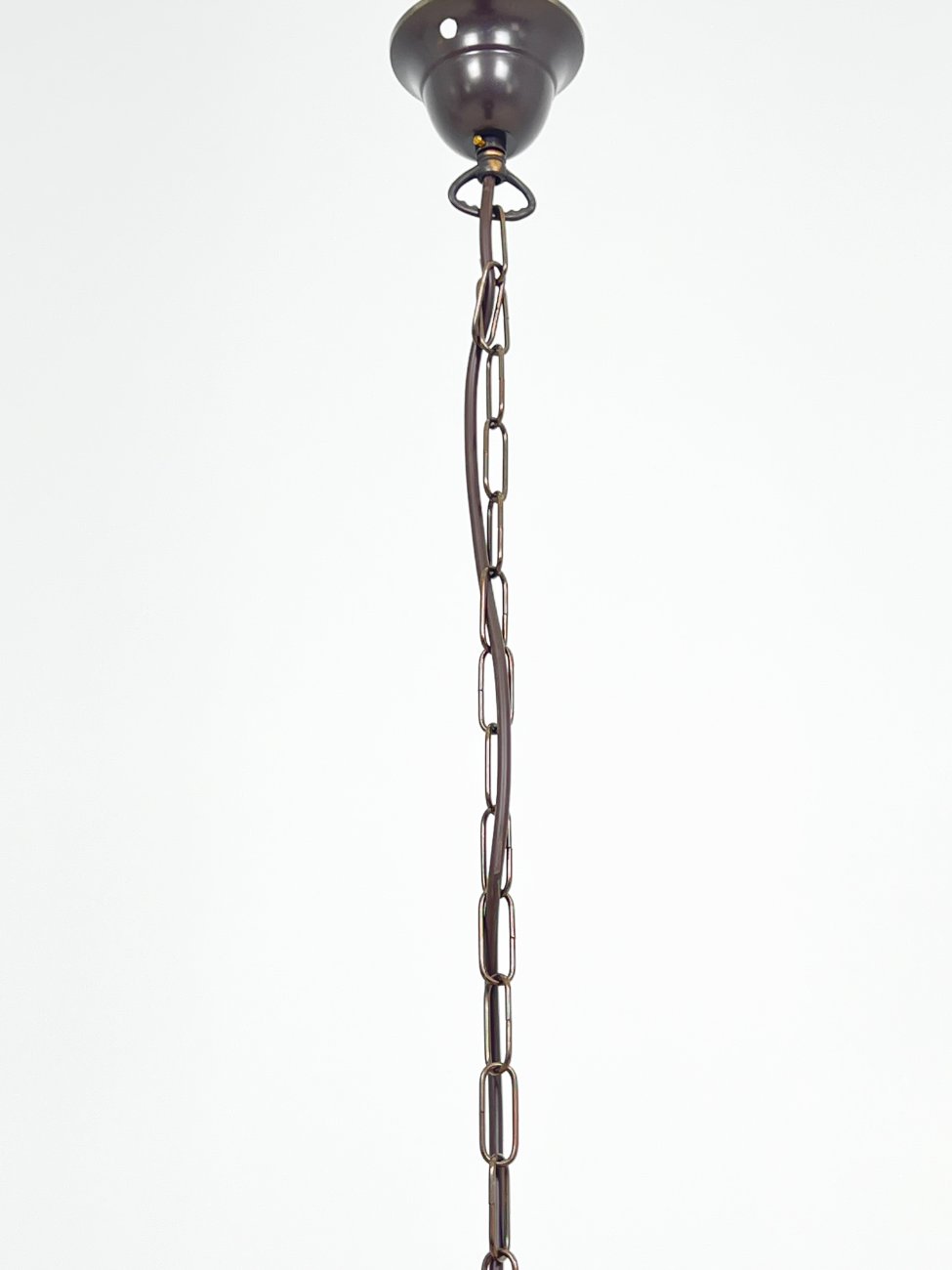 HN2099-pakabinami-sviestuvai-5 Žalvarinis pakabinamas šviestuvas plačiu stikliniu gaubtu 48x48x109 cm