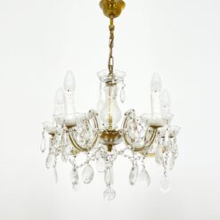 Pakabinamas MAND GmbH Leuchtenfabrik penkių šakų stiklinis sietynas 47x47x70 cm