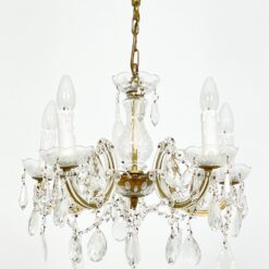 Pakabinamas MAND GmbH Leuchtenfabrik penkių šakų stiklinis sietynas 47x47x70 cm