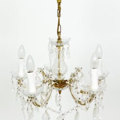 Pakabinamas MAND GmbH Leuchtenfabrik penkių šakų stiklinis sietynas 47x47x70 cm