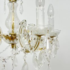 Pakabinamas MAND GmbH Leuchtenfabrik penkių šakų stiklinis sietynas 47x47x70 cm