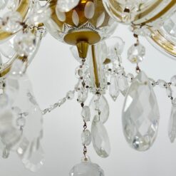 Pakabinamas MAND GmbH Leuchtenfabrik penkių šakų stiklinis sietynas 47x47x70 cm