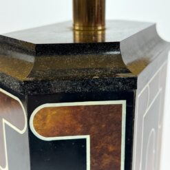 Stalinis plastikinis šviestuvas šviesiu tekstilės gaubtu 38x38x58 cm