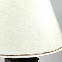 Stalinis plastikinis šviestuvas šviesiu tekstilės gaubtu 38x38x58 cm