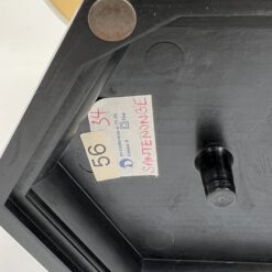 Stalinis plastikinis šviestuvas šviesiu tekstilės gaubtu 38x38x58 cm