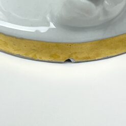 Porcelianinė Neu Tettau žemę su žirgais ariančio žemdirbio statula 25x10x16 cm