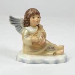 Porcelianinė Goebel Weihnacht angelo su mandolina statula 6,5×10,5×9 cm