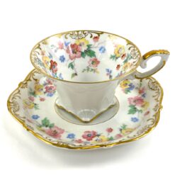 Porcelianiniai Hutschenreuther Paul Müller puodelis 160 ml ir lėkštutė 2 vnt. kompl.