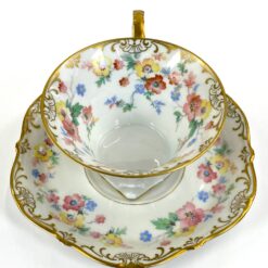 Porcelianiniai Hutschenreuther Paul Müller puodelis 160 ml ir lėkštutė 2 vnt. kompl.