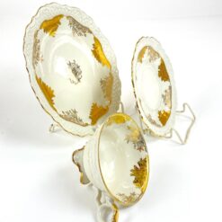 Porcelianinių Elfenbein puodelio 180 ml ir dviejų lėkštučių 3 vnt. kompl.