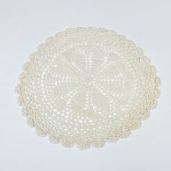 Apvali nerta rankų darbo stalo servetėlė 26,5x26,5x0,2 cm