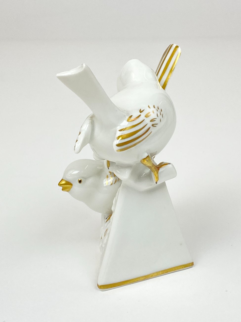 HN2137-porcelianines-skulpturos-4 Porcelianinė Gerold Porzellan dviejų paukščių statula 7x10x12 cm