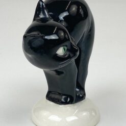 Porcelianinė Goebel juodo katino statula Pretzel Cat 5,5x10x10,5 cm