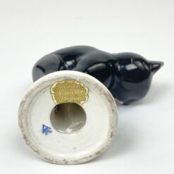 Porcelianinė Goebel juodo katino statula Pretzel Cat 5,5x10x10,5 cm