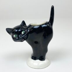 Porcelianinė Goebel juodo katino statula - indas/vaza 6x10,5x13 cm