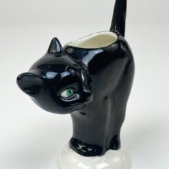 Porcelianinė Goebel juodo katino statula – indas/vaza 6×10,5×13 cm