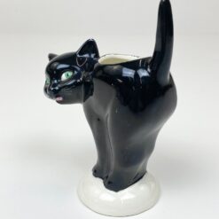 Porcelianinė Goebel juodo katino statula – indas/vaza 6×10,5×13 cm