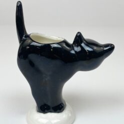 Porcelianinė Goebel juodo katino statula – indas/vaza 6×10,5×13 cm