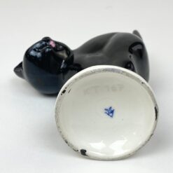 Porcelianinė Goebel juodo katino statula – indas/vaza 6×10,5×13 cm