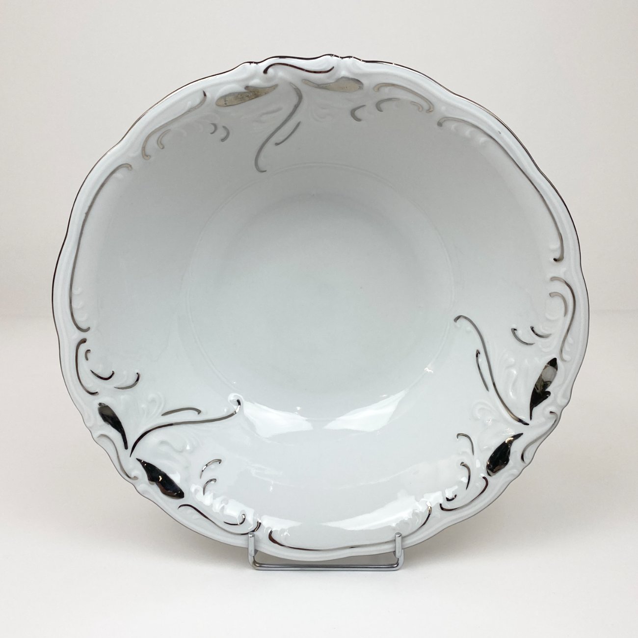 HN2148-servizu-dalys-0 Porcelianinis Wałbrzych serijos Platina serviravimo dubuo 26x26x7,5 cm