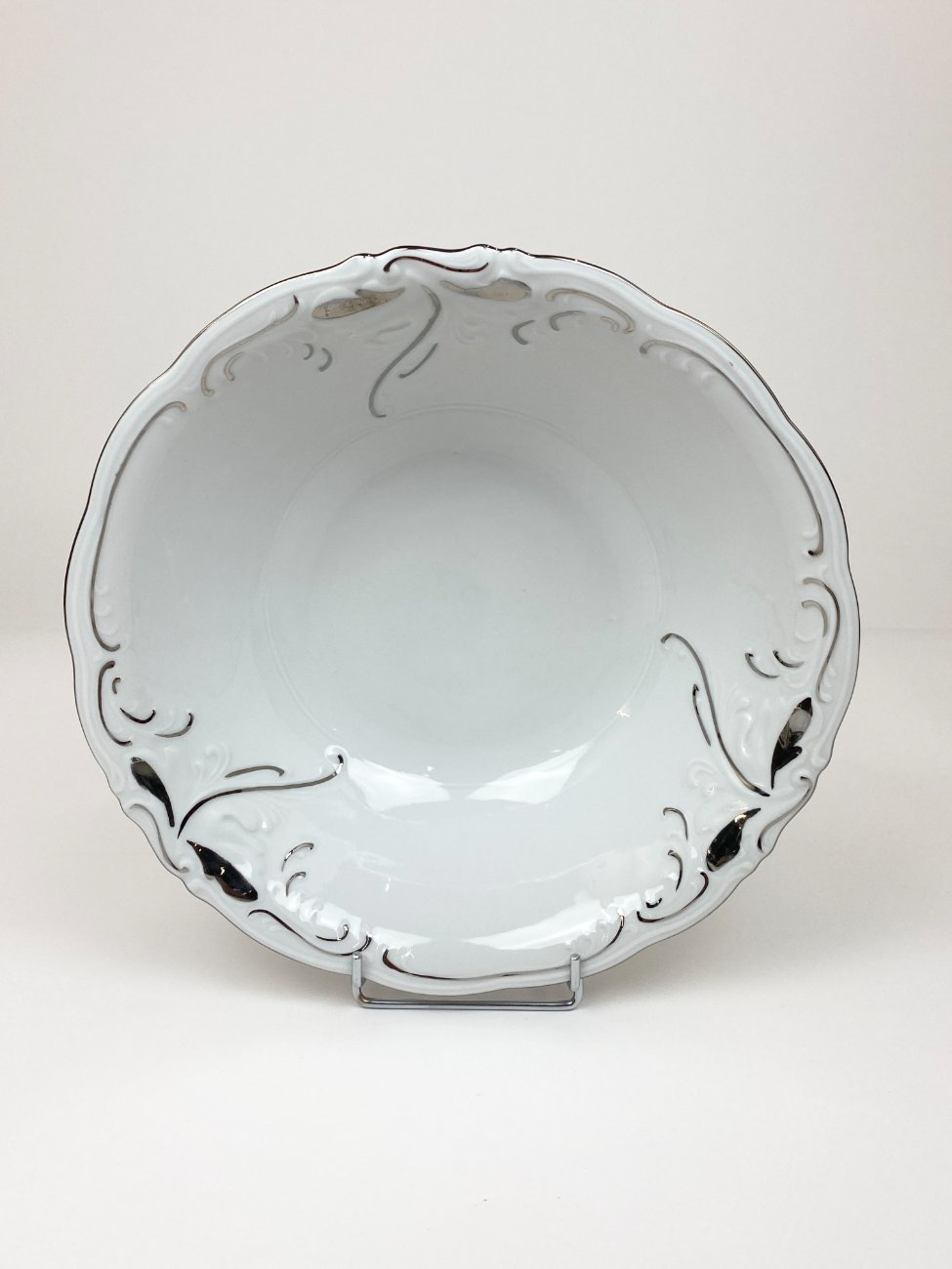 HN2148-servizu-dalys-1 Porcelianinis Wałbrzych serijos Platina serviravimo dubuo 26x26x7,5 cm